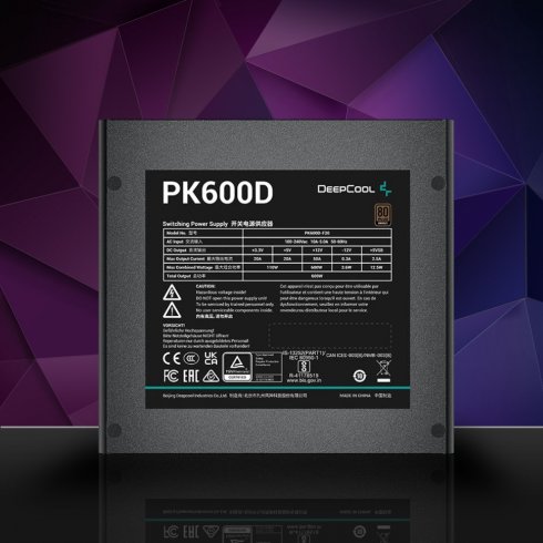 750W / DeepCool PK750D, APFC, КПД 85%, Bronze