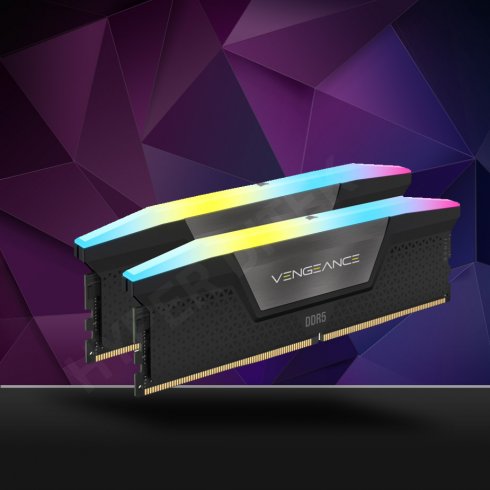 64GB (32GBx2) Corsair Vengeance RGB Black DDR5 6400 MHz, СL36-36-36